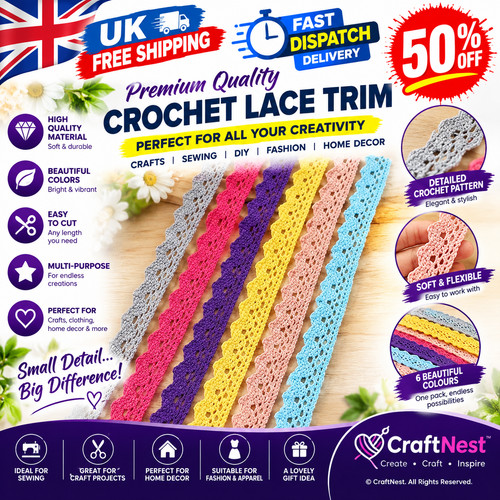 10m cotton lace - lace, trim