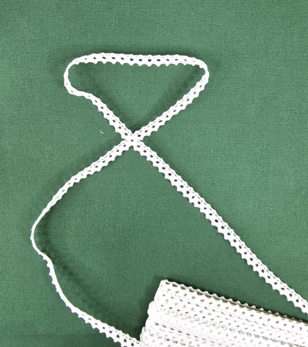 Lace trim cotton pat - cotton,, pat.