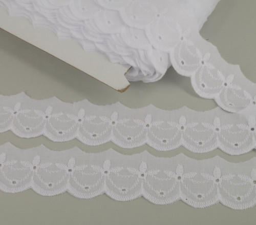 Yards white broderie - yards, of