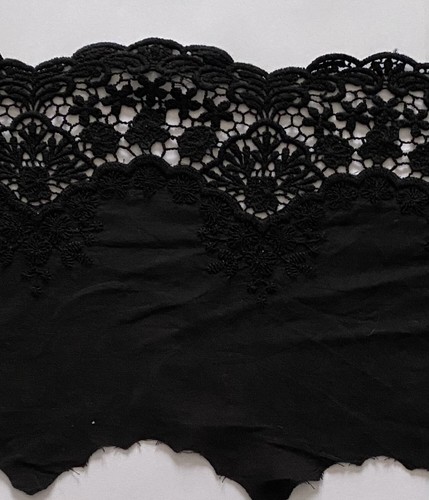 Cotton embroidered lace fabric - cotton,