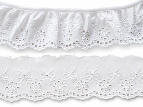 White broderie anglaise - broderie,
