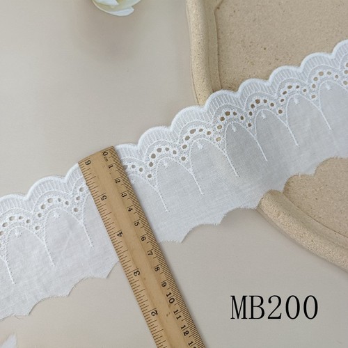 White cotton broderie - cotton,
