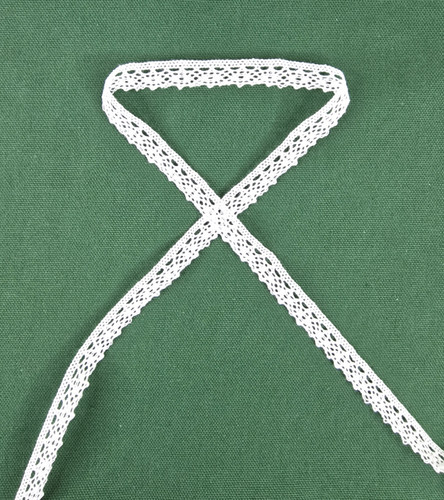 Lace trim cotton pat - cotton,, pat.