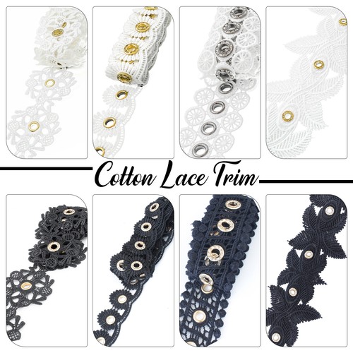 Cotton lace trim - lace, eyelet