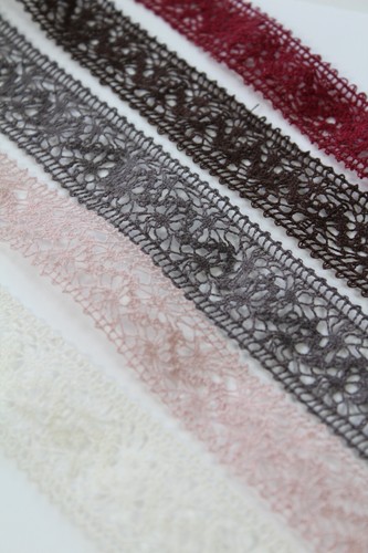 Crochet cotton lace trim - , 22mm