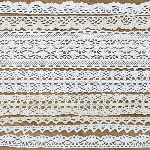 Cotton border lace ribbon trim - lace,